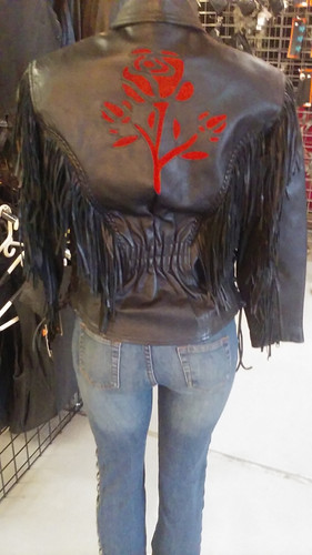 Ladies leather jacket - ladies,
